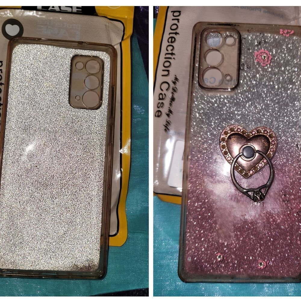 Used Glitter Phone Case with Heart Ring Holder